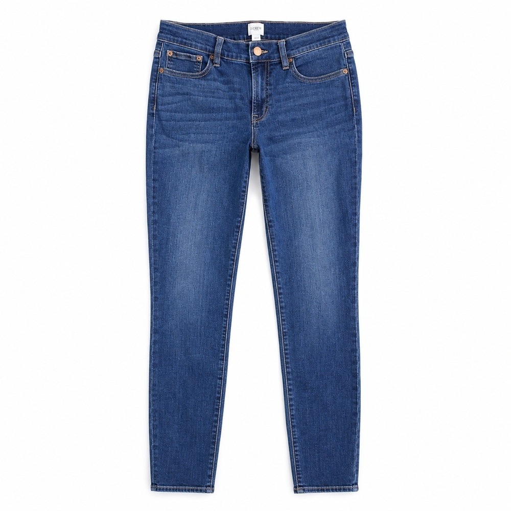 J.Crew Womens Skinny Jeans Medium Wash Blue Denim Size 28 Mid Rise Slim Fit